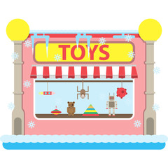 Winter Toy Shop.New year gifts