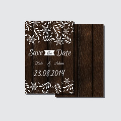  Card templates on wood background