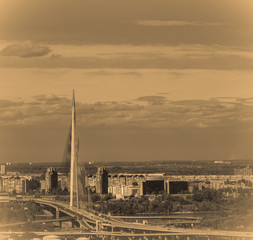 Fototapeta na wymiar Panorama Belgrade Serbia