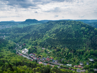 Fototapeta na wymiar View from the fortress Koenigstein