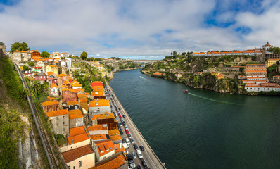 Naklejka na ściany i meble Aerial view of Porto in Portugal
