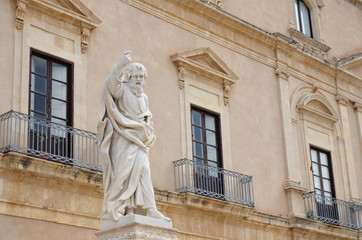 Obraz premium Architectural details of the ancient Syracuse