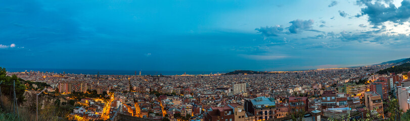 Barcelona in a summer night