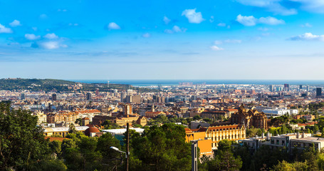 Fototapeta premium Panoramic view of Barcelona