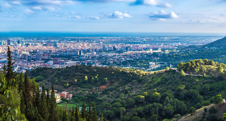 Panoramic view of Barcelona