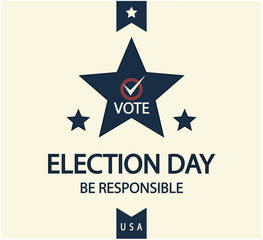 Obraz premium Election day card or background. vector illustration.