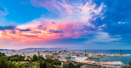 Panoramic view of Barcelona