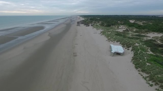 Survol drone plage du nord de france