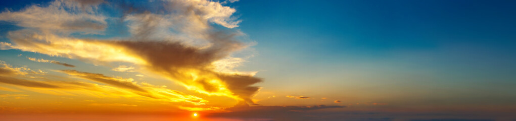 Naklejka na ściany i meble Sunset panorama