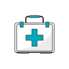 Obraz premium Medical kit icon. Medical health care and hospital theme. Isolated design. Vector illustration