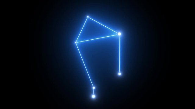 Zodiac Libra Star Constellation Forming in Glowing Light