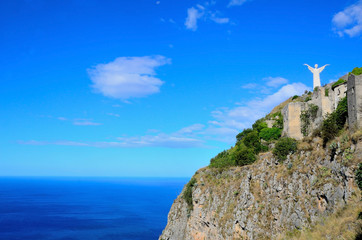 the statue of Christ the Redeemer, second in size to the Corcovado Christ in Rio de Janeiro, the...