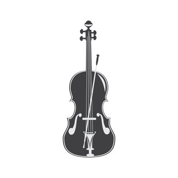 Black and white violin.