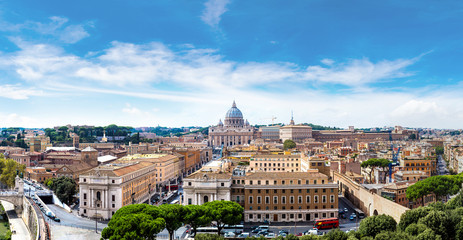 Fototapeta na wymiar Rome and Basilica of St. Peter in Vatican