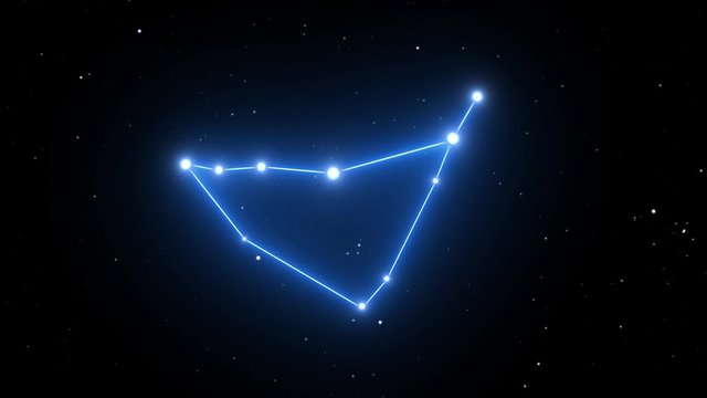Capricorn Constellation on a Beautiful Starry Night Background