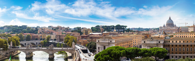 Plakat Rome and Basilica of St. Peter in Vatican