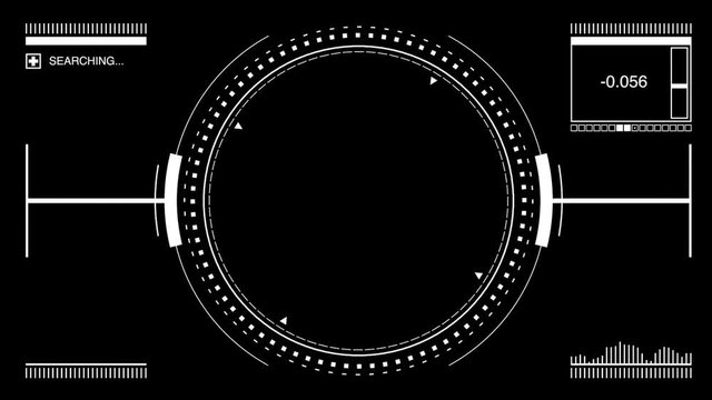 Animated futuristic HUD interface overlay. Use as a background or overlay onto your footage using layer modes in your editing software.