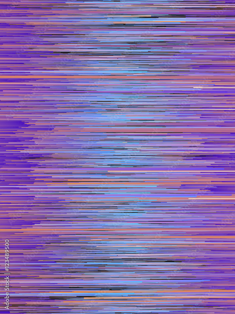 Fototapete digital horizontal red and blue lines abstract background. 3d rendering