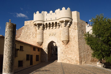 Fototapeta na wymiar Santa Maria door,Hita, Guadalajara province,Castilla-La Mancha,