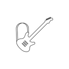 Electric Guitar Icon, Vector