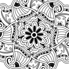 Hand-Drawn Henna Graphic Background
