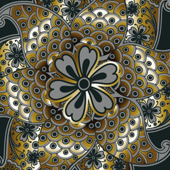 Abstract Henna Graphic Pattern Background