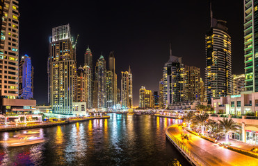 Panorama of Dubai marina