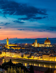 Fototapeta premium Panoramic sunset in Florence