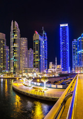 Panorama of Dubai marina