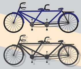 Tandem Cycles Vector
