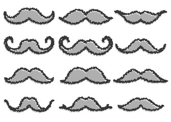 Obraz premium Rough Moustaches Design Set