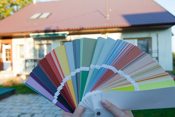 Choosing a new color of the facade.