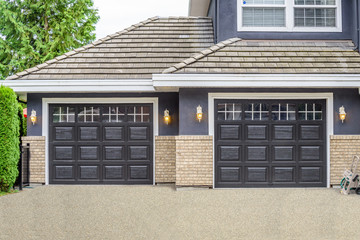 Garage door in Vancouver, Canada.