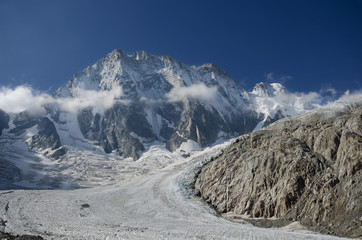 Grandes Jorasses peak in the French Alps