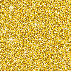 Glittering Gold Texture for your design. Seamless vector pattern in the form of a pebble like golden dust. Golden metallic small circles. Geometric seamless pattern. Vector illustration.