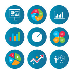 Diagram graph Pie chart. Presentation billboard.
