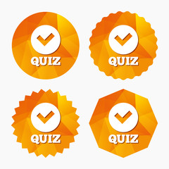 Quiz sign icon. Questions and answers game.