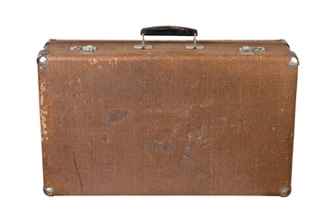 old suitcase isolated