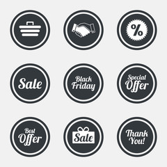 Obraz premium Sale discounts icon. Shopping, deal signs.