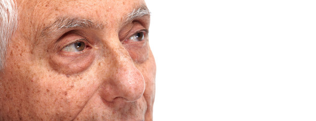 Senior man eyes.