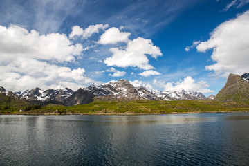 Obraz premium Trollfjord in Lofoten Islands, Norway.