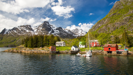 Trollfjord in Lofoten Islands, Norway.