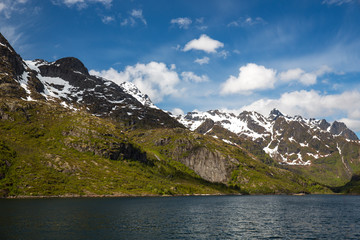 Trollfjord in Lofoten Islands, Norway.