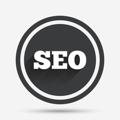 SEO sign icon. Search Engine Optimization symbol.