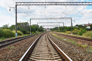 Fototapeta premium railroad passing through natural area