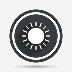 Sun icon. Sunlight summer symbol.