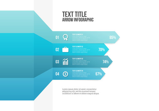 Left Aligned Arrow Banner Infographic