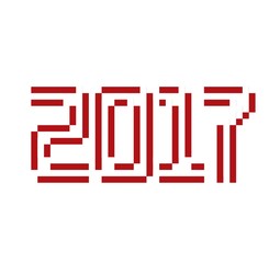 New Year text vector