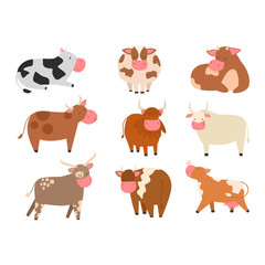 Cartoon cow character