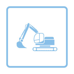 Fototapeta premium Icon of construction excavator